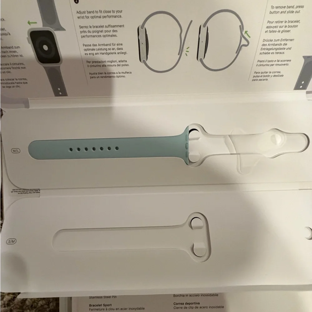 Apple iWatch Sport Silicone Bands: Brand New: Size Large: 1 Sided Band Only:Qty3